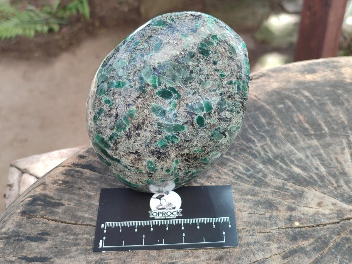 Polished Emerald Mica 'Mutokolite' Standing Free Forms x 2 From Mutoko, Zimbabwe