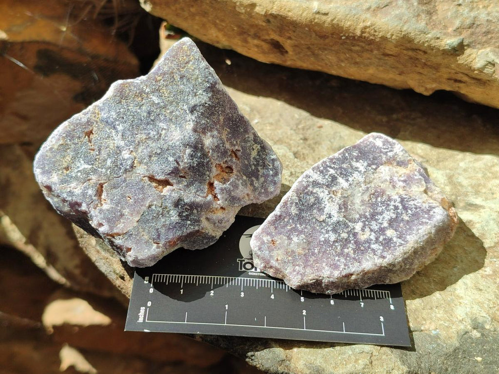 Natural Purple Lepidolite Cobbed Specimens x 24 From Rubicon Mine, Namibia