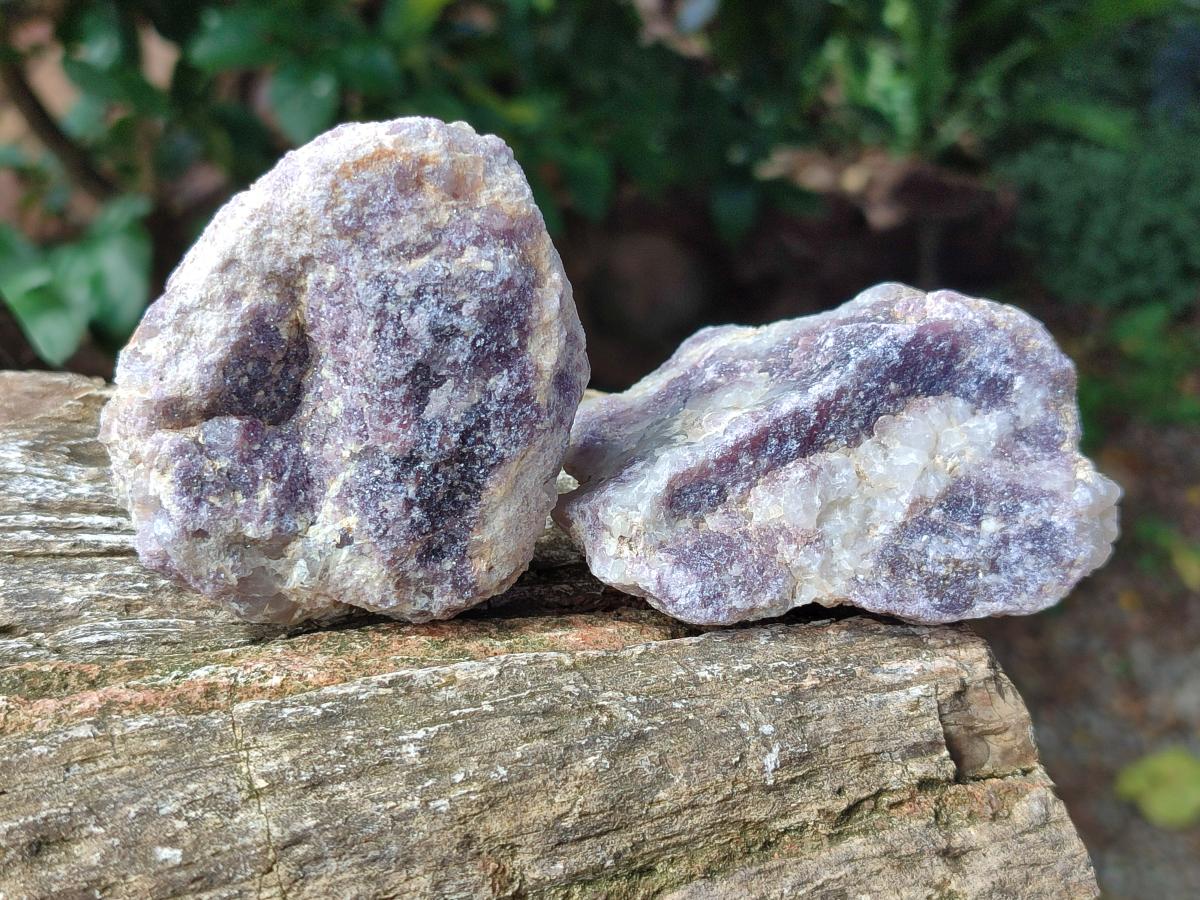 Natural Purple Lepidolite Cobbed Specimens x 24 From Rubicon Mine, Namibia