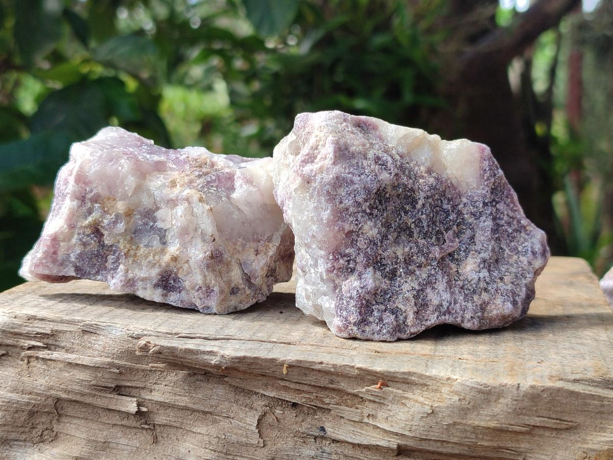 Natural Purple Lepidolite Cobbed Specimens x 24 From Rubicon Mine, Namibia