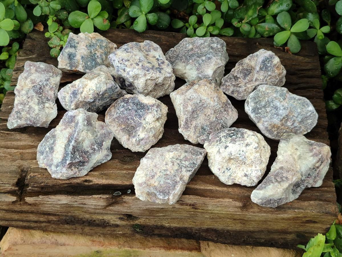Natural Purple Lepidolite Cobbed Specimens x 24 From Rubicon Mine, Namibia
