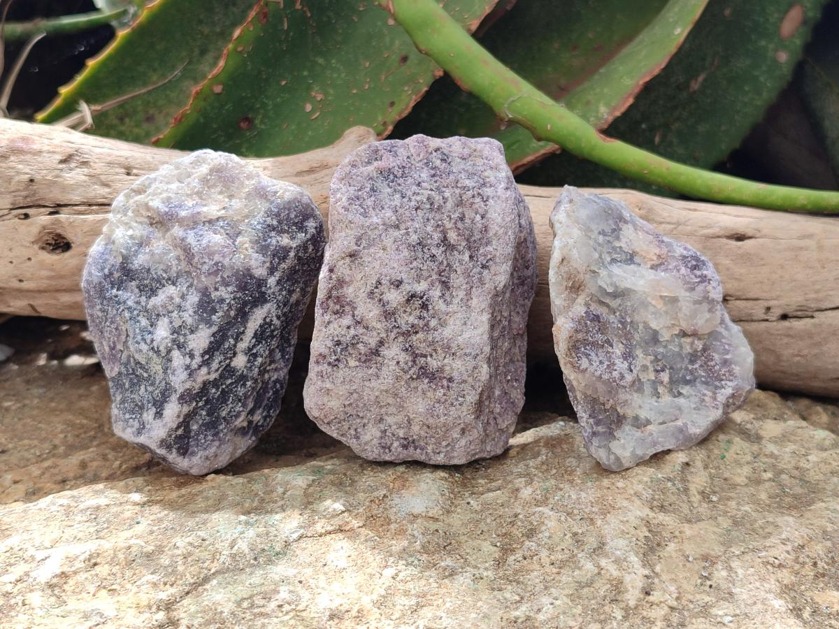 Natural Purple Lepidolite Cobbed Specimens x 24 From Rubicon Mine, Namibia
