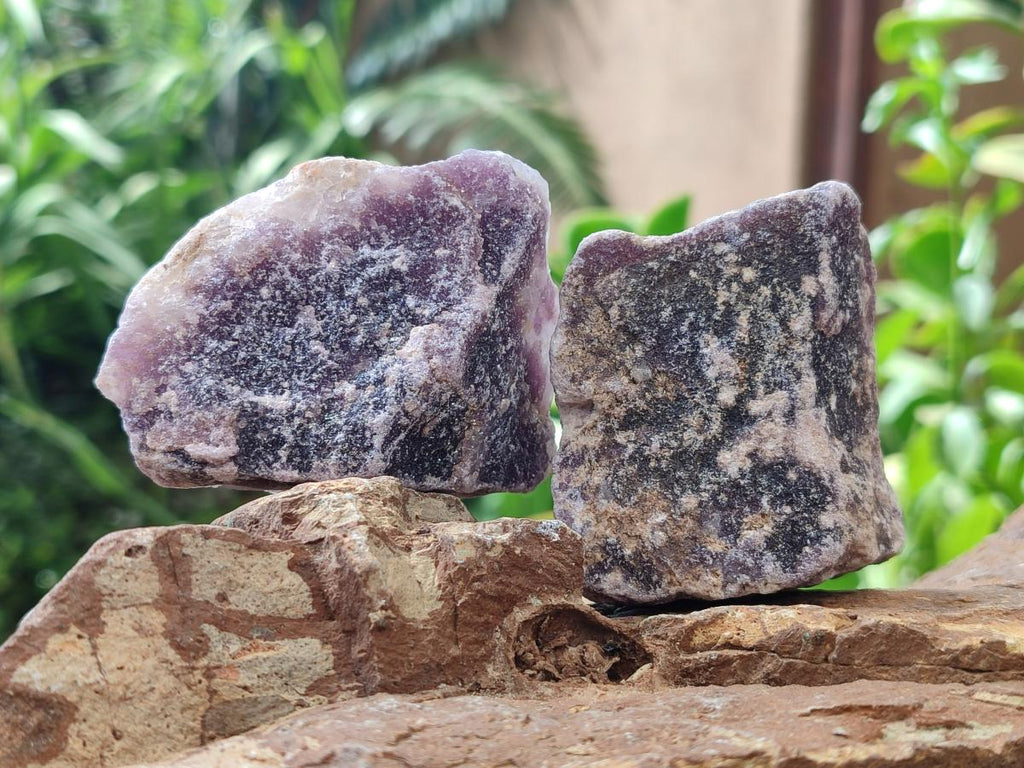 Natural Purple Lepidolite Cobbed Specimens x 24 From Rubicon Mine, Namibia