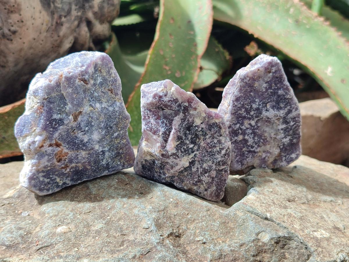 Natural Purple Lepidolite Cobbed Specimens x 24 From Rubicon Mine, Namibia