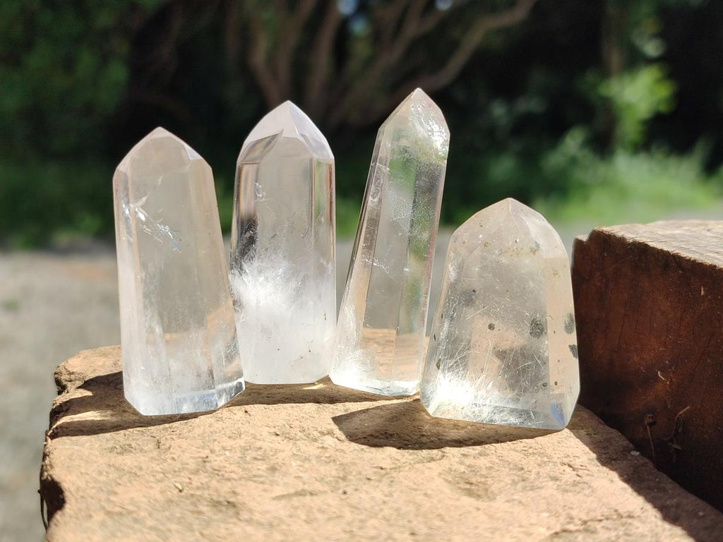Polished Mixed Clear Quartz Crystals x 14 From Madagascar