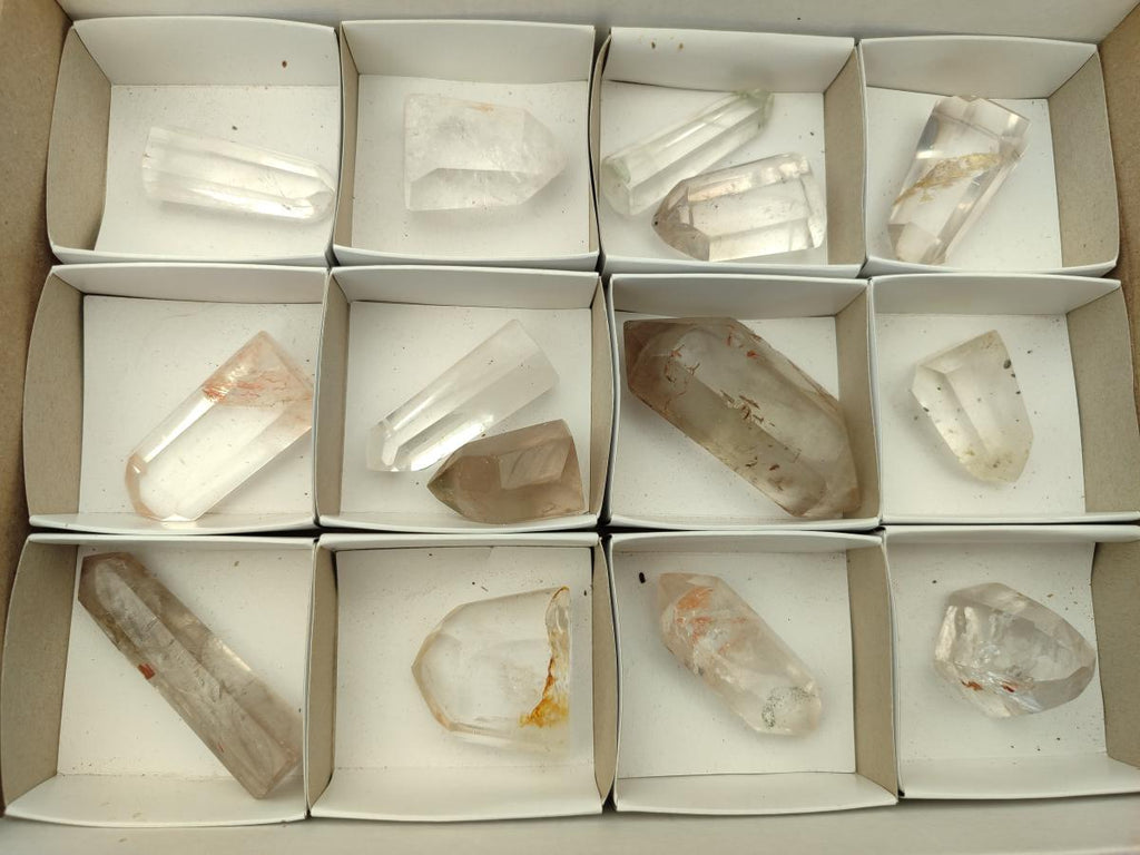 Polished Mixed Clear Quartz Crystals x 14 From Madagascar