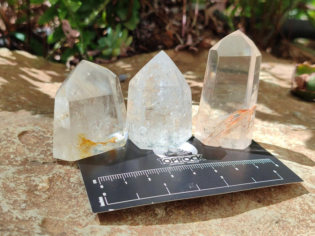 Polished Mixed Clear Quartz Crystals x 14 From Madagascar