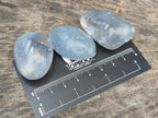 Polished Blue Celestite Galet Free Forms x 20 From Sakoany, Madagascar