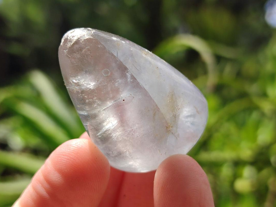 Polished Blue Celestite Galet Free Forms x 20 From Sakoany, Madagascar