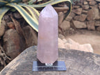 Polished Large Gemmy Rose Quartz Crystal Points x 2 From Madagascar