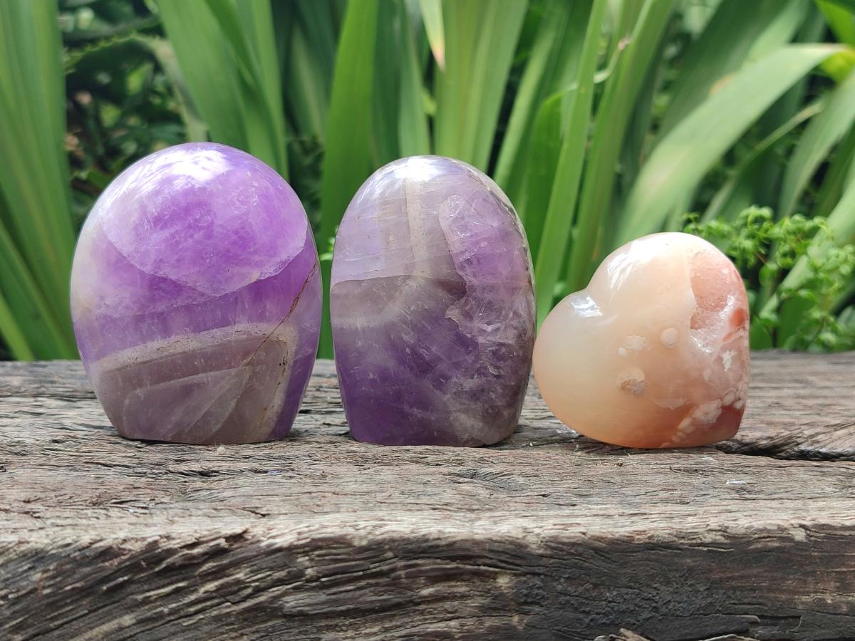 Polished Mixed Selected Multi Mineral Items x 6 From Madagascar