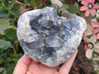 Natural Blue Celestite Crystal Cluster Specimens x 2 From Sakoany, Madagascar