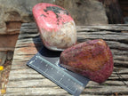 Polished Red Rhodonite Free Forms x 4 From Rhusinga, Zimbabwe