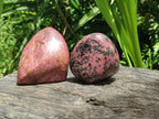 Polished Red Rhodonite Free Forms x 4 From Rhusinga, Zimbabwe