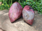 Polished Red Rhodonite Free Forms x 4 From Rhusinga, Zimbabwe