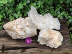 Natural Mixed Quartz Crystal Clusters x 3 From Madagascar