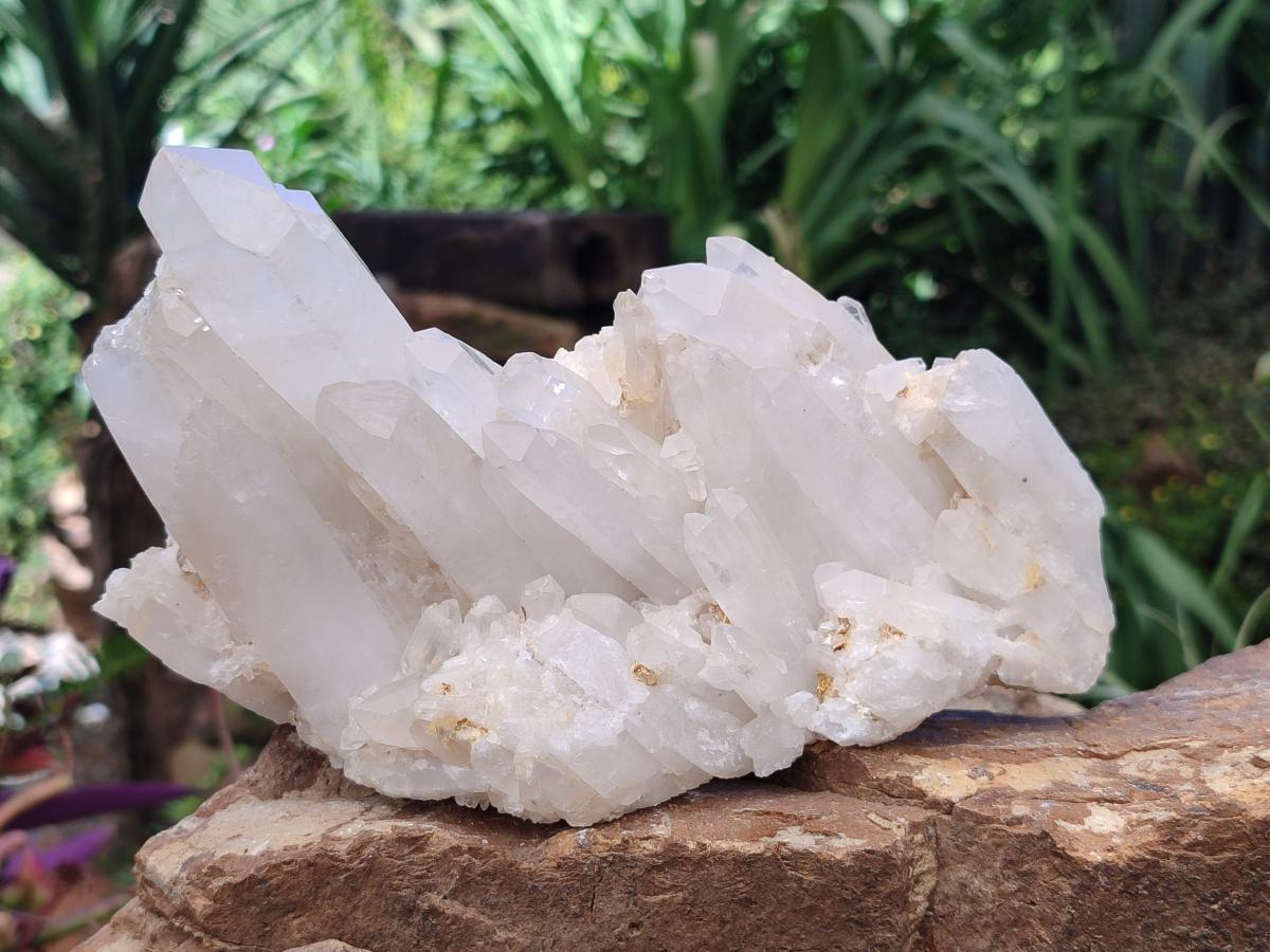 Natural Mixed Quartz Crystal Clusters x 3 From Madagascar