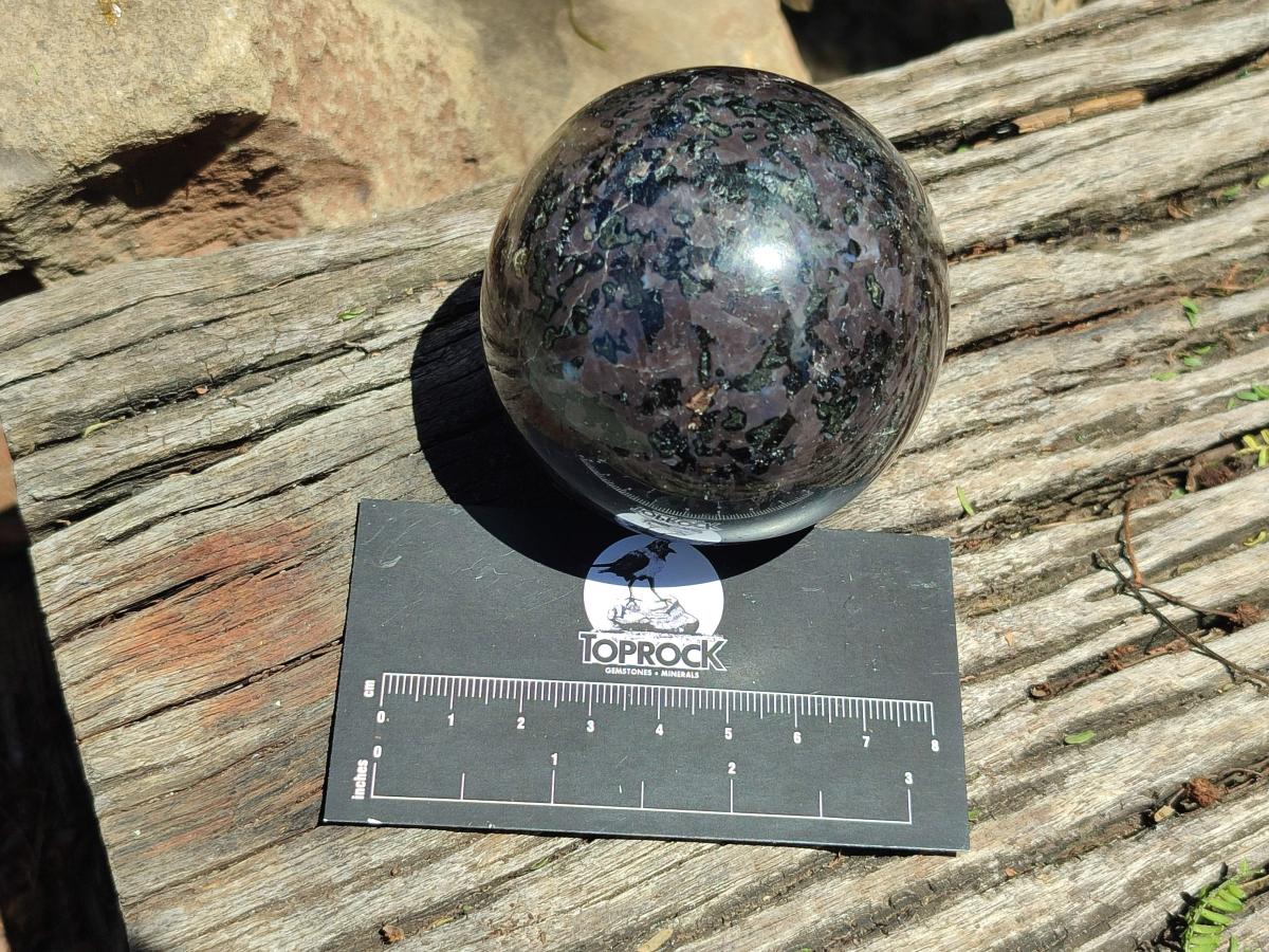 Polished Gabbro 'Merlinite' Spheres x 4 From Ambatofinandrahana, Madagascar