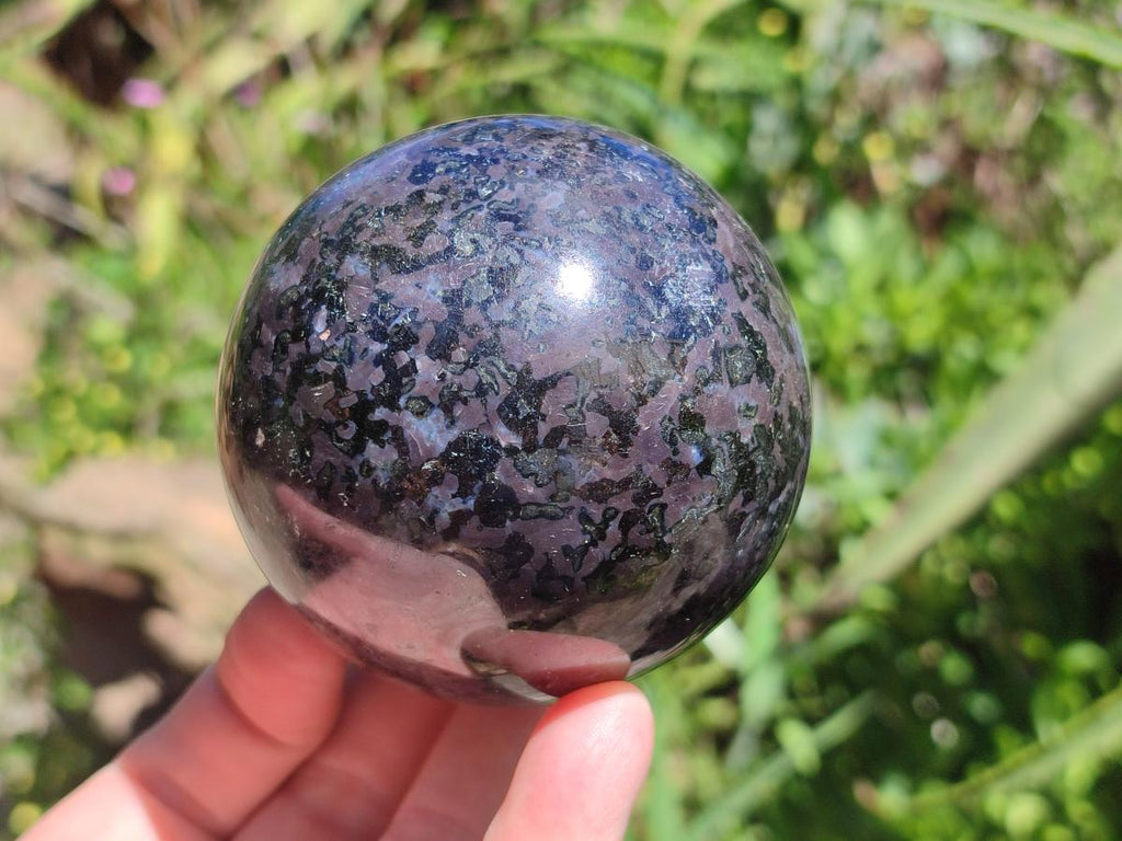 Polished Gabbro 'Merlinite' Spheres x 4 From Ambatofinandrahana, Madagascar
