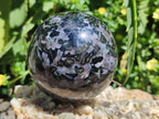 Polished Gabbro 'Merlinite' Spheres x 4 From Ambatofinandrahana, Madagascar