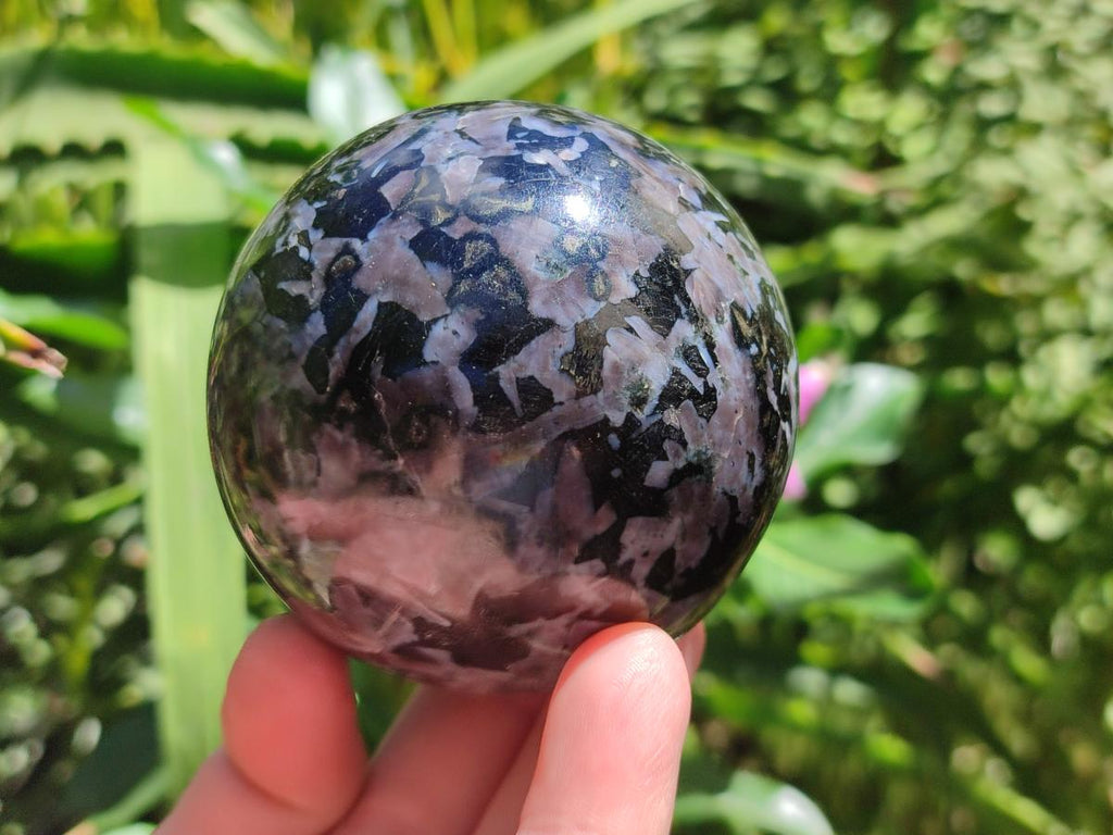 Polished Gabbro 'Merlinite' Spheres x 4 From Ambatofinandrahana, Madagascar