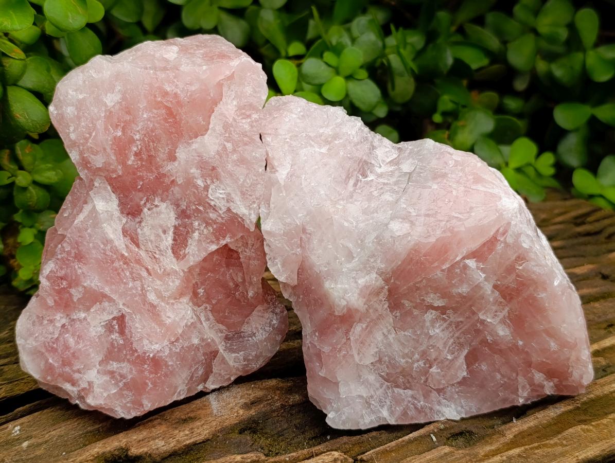 Natural Cobbed Rose Quartz Specimens x 5 From Northern Cape, South Africa