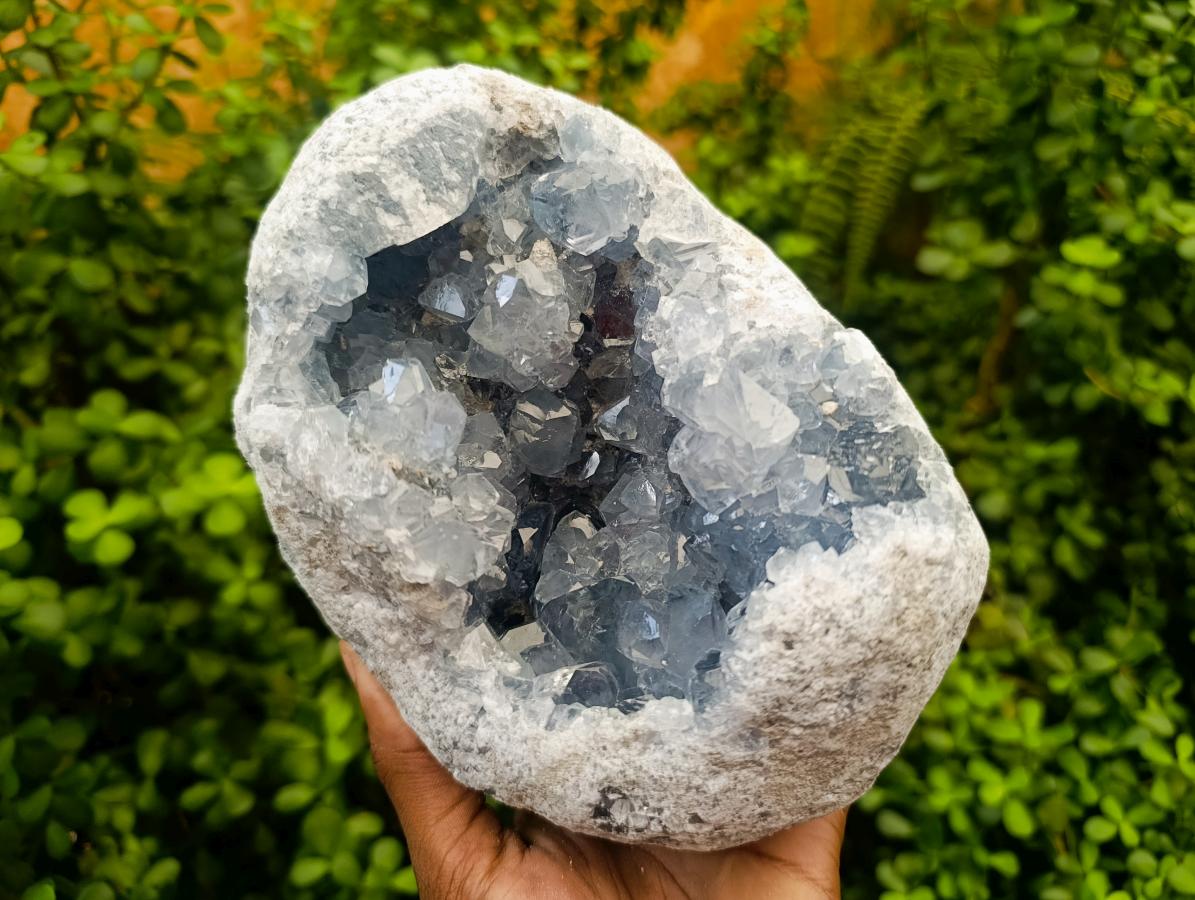 Natural Blue Celestite Geode Specimen x 1 From Sakoany, Madagascar