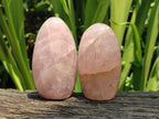 Polished Rose Quartz Points and Standing Free Forms x 6 From Madagascar