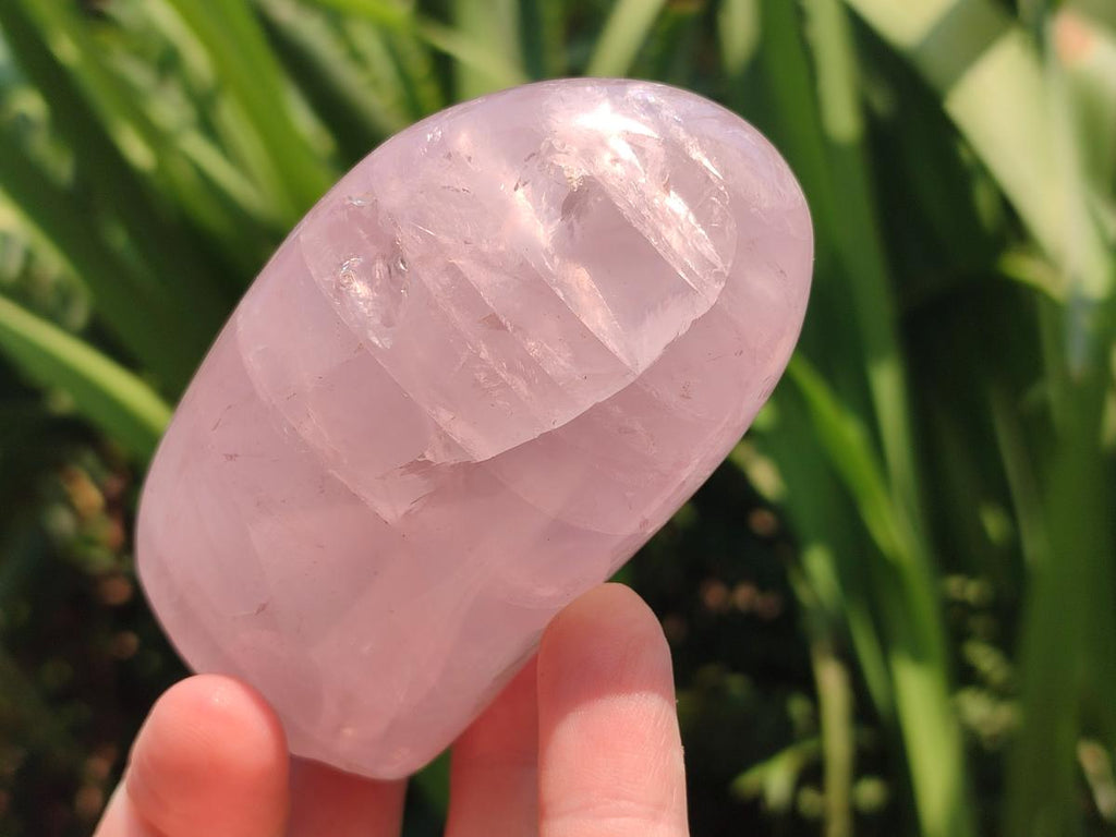Polished Rose Quartz Points and Standing Free Forms x 6 From Madagascar