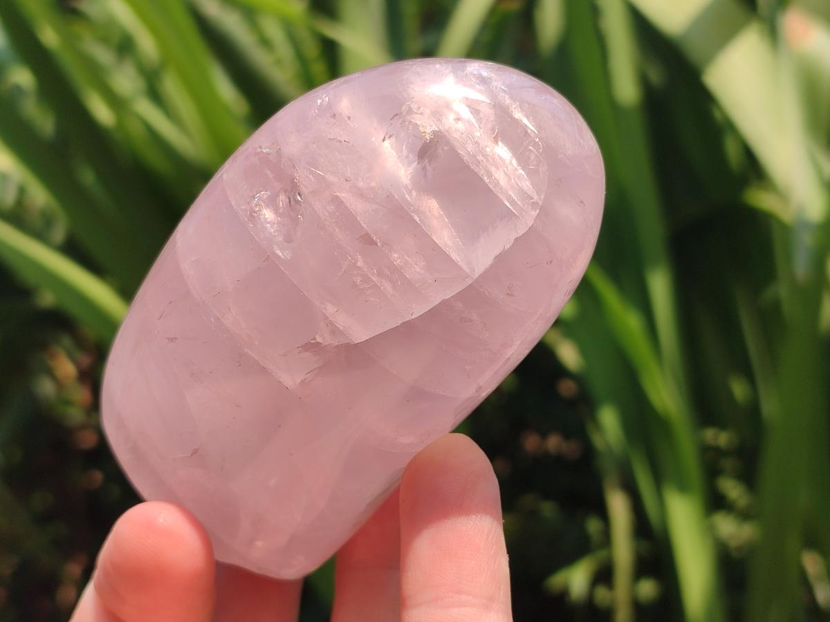 Polished Rose Quartz Points and Standing Free Forms x 6 From Madagascar