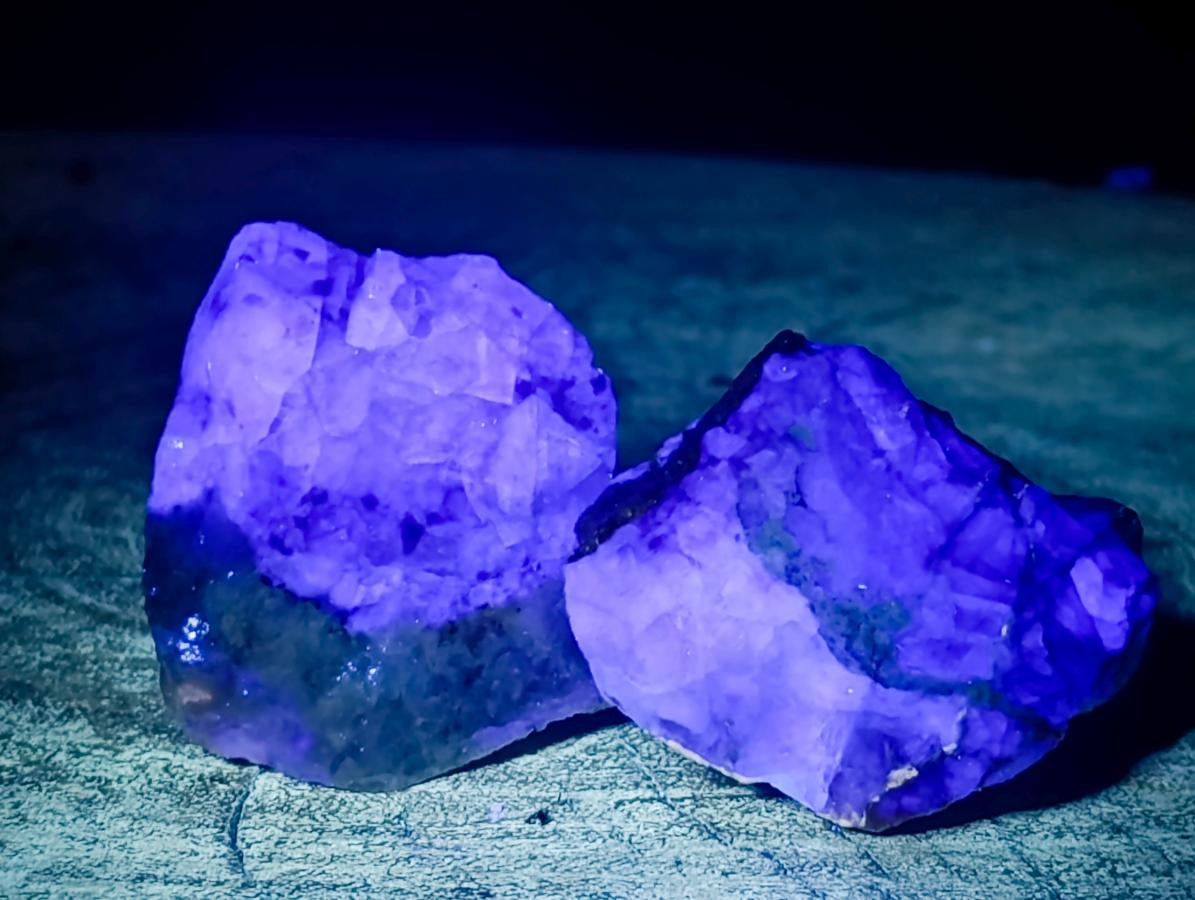Natural Watermelon Fluorite Cobbed Specimens x 35 From Uis, Namibia