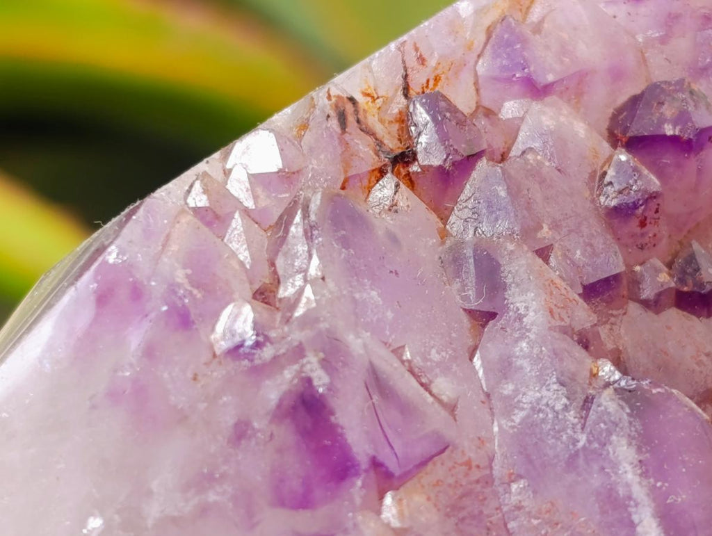 Polished Window Amethyst Crystals x 2 From Akansobe, Madagascar
