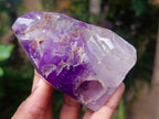 Polished Window Amethyst Crystals x 2 From Akansobe, Madagascar