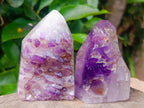 Polished Window Amethyst Crystals x 2 From Akansobe, Madagascar