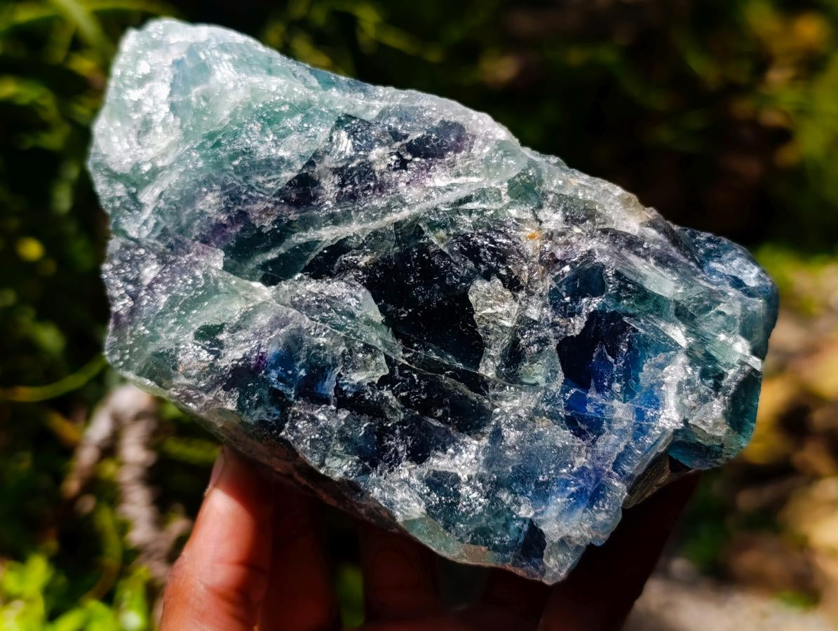 Natural Watermelon Fluorite Cobbed Specimens x 4 From Uis, Namibia