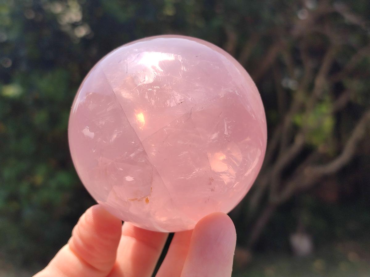 Polished Star Rose Quartz Spheres x 3 From Madagascar