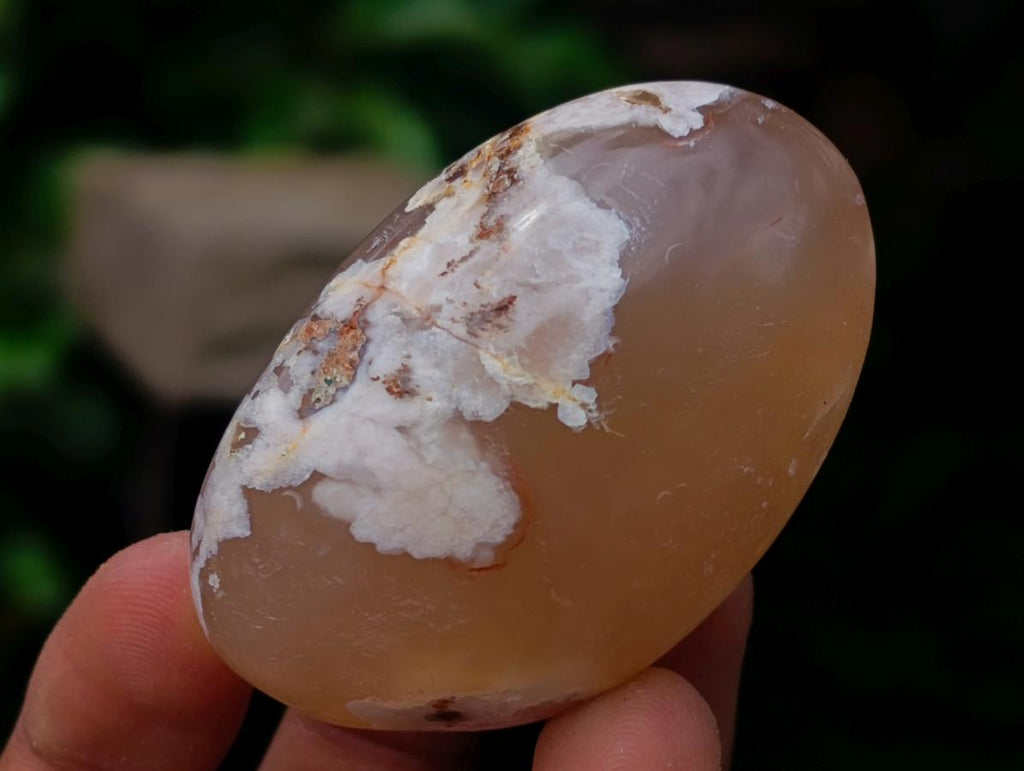 Polished Flower Agate Palm Stones x 20 From Antsahalova, Madagascar