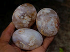 Polished Flower Agate Palm Stones x 20 From Antsahalova, Madagascar