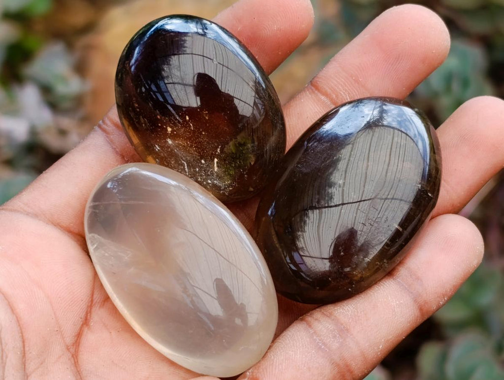 Polished Mixed Mineral Galets x 29 From Madagascar