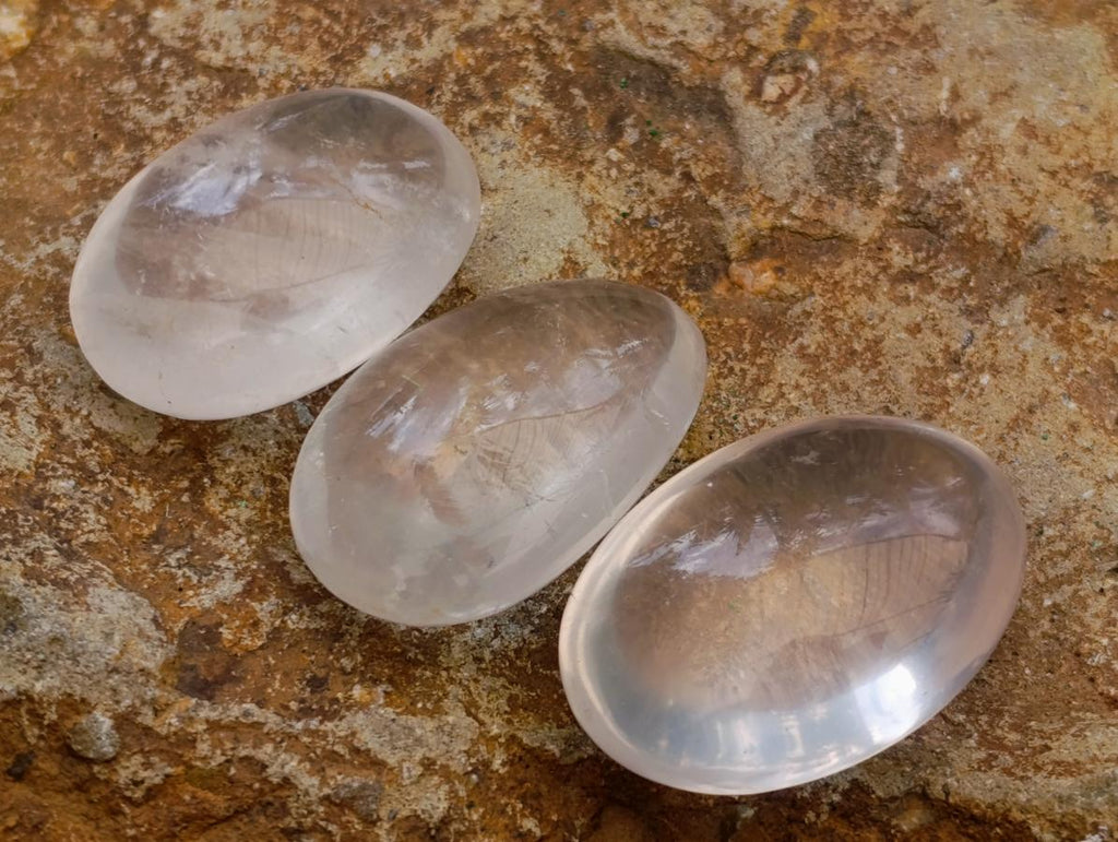 Polished Mixed Mineral Galets x 29 From Madagascar