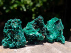 Natural Silky Malachite Specimens x 35 From Kasompe, Congo