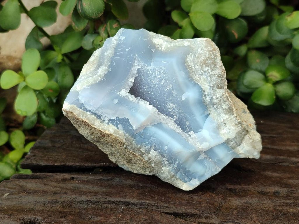 Natural Blue Lace Agate Specimens x 3 From Nsanje, Malawi - Toprock Gemstones and Minerals 