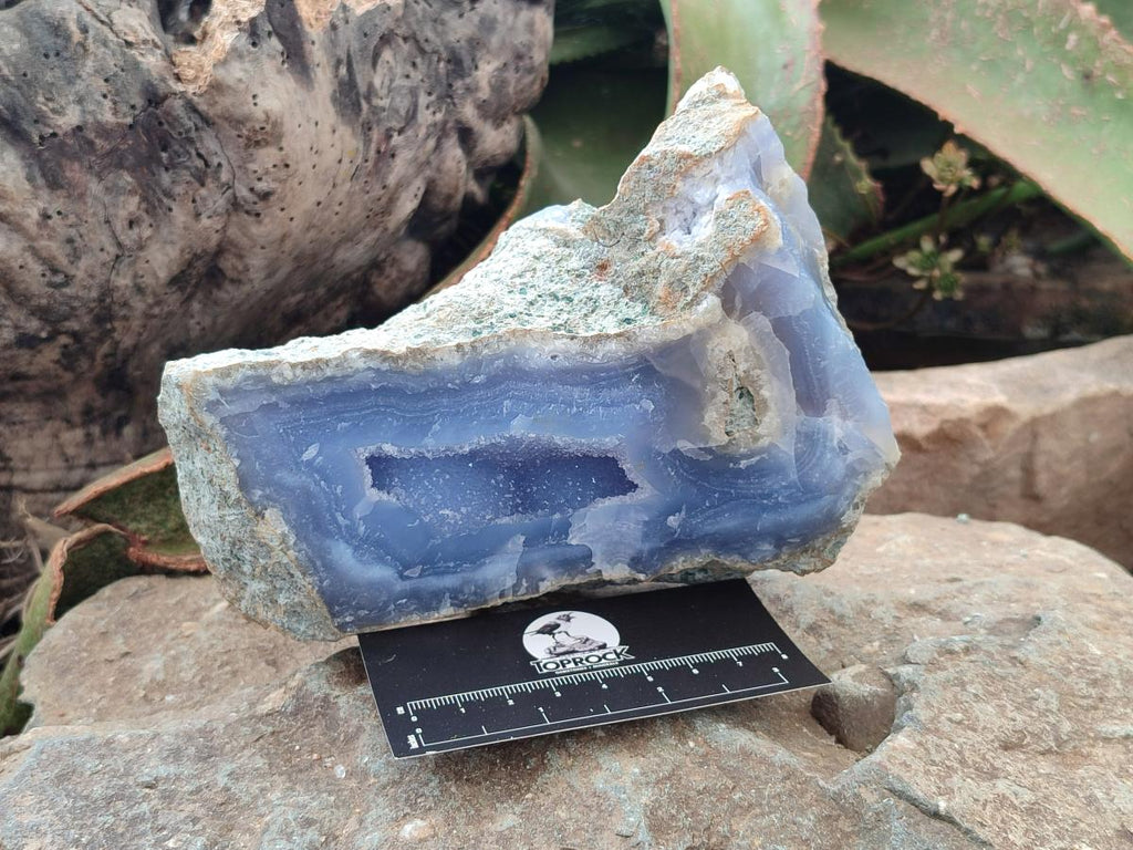 Natural Blue Lace Agate Specimens x 3 From Nsanje, Malawi - Toprock Gemstones and Minerals 