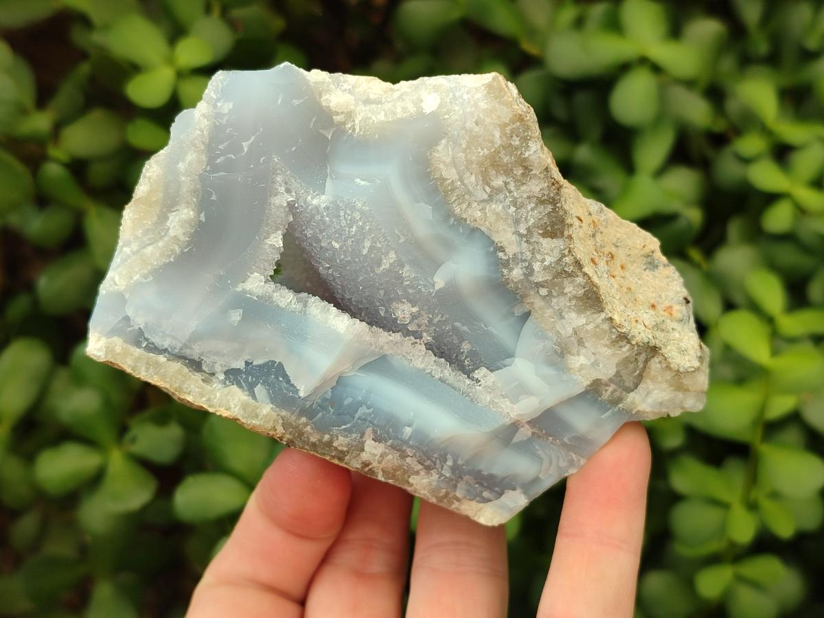 Natural Blue Lace Agate Specimens x 3 From Nsanje, Malawi - Toprock Gemstones and Minerals 
