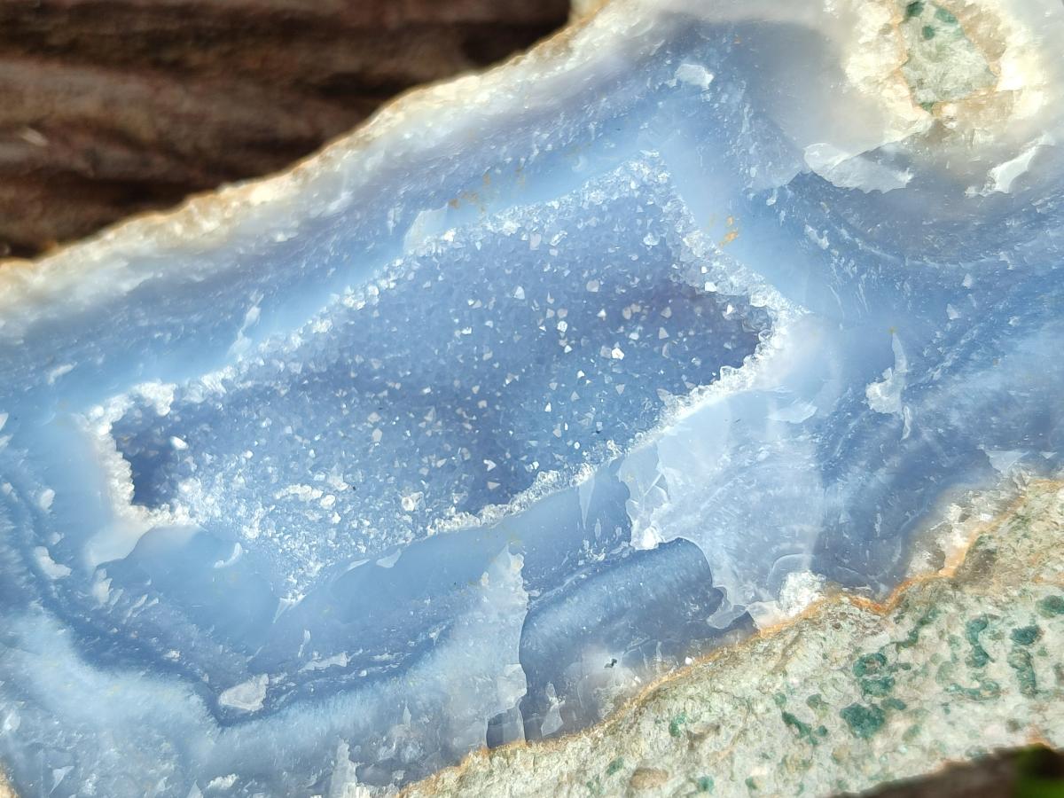 Natural Blue Lace Agate Specimens x 3 From Nsanje, Malawi - Toprock Gemstones and Minerals 