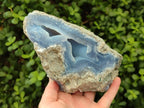 Natural Blue Lace Agate Specimens x 3 From Nsanje, Malawi - Toprock Gemstones and Minerals 