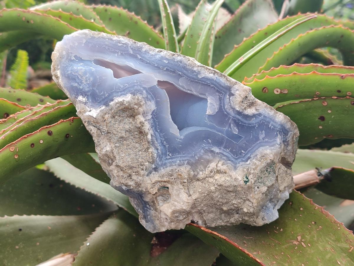 Natural Blue Lace Agate Specimens x 3 From Nsanje, Malawi - Toprock Gemstones and Minerals 