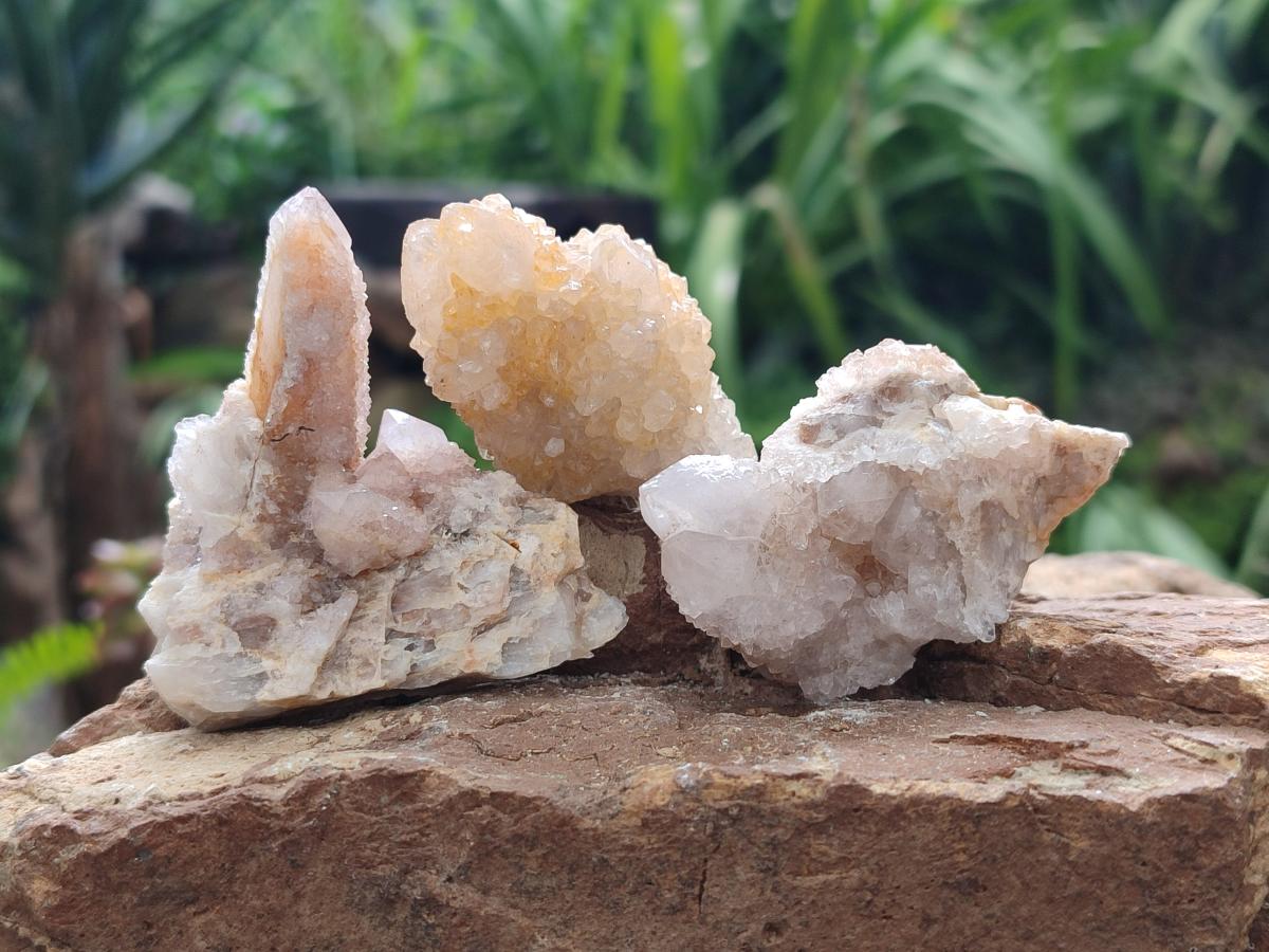 Natural Mixed Spirit Quartz Clusters x 35 From Boekenhouthoek, South Africa
