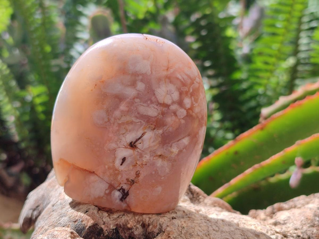 Polished Mixed Flower Agate Spheres and Standing Free Forms x 6 From Antsahalova, Madagascar
