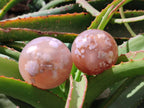 Polished Mixed Flower Agate Spheres and Standing Free Forms x 6 From Antsahalova, Madagascar